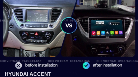 Màn hình DVD Oled C2 New Hyundai Accent 2017 - 2020 tích hợp camera lùi